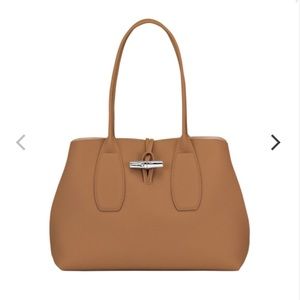 NWT Longchamp Roseau Beige Shoulder Bag